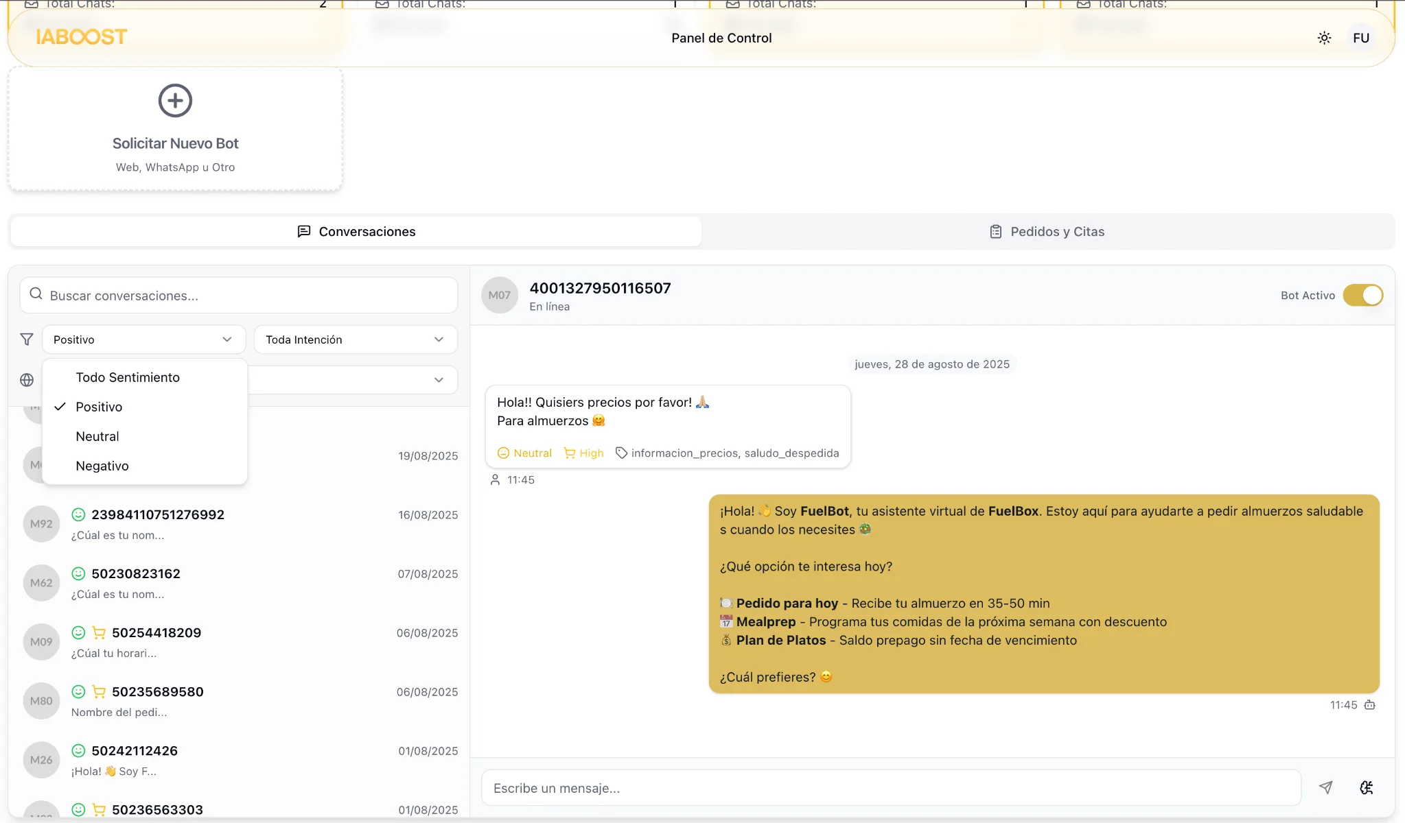 Dashboard de IA Boost